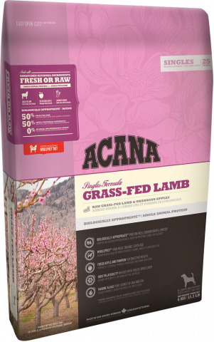 Acana Grass-Fed Lamb сухой корм для собак с чувствительным пищеварением с ягненком и яблоком 340г 
