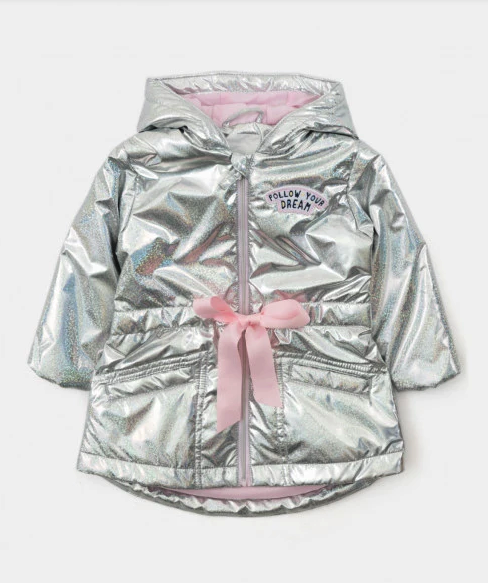Пальто для девочек с голографическим эффектом (20250610001)