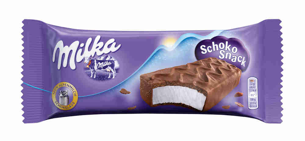 Пирожное Milka бисквитное с кремом в молочном шоколаде, 32 г