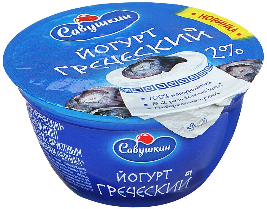 Йогурт греческий Теоs черника-клубника