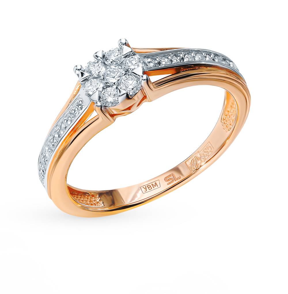 Золотое кольцо SUNLIGHT «Бриллианты Якутии»